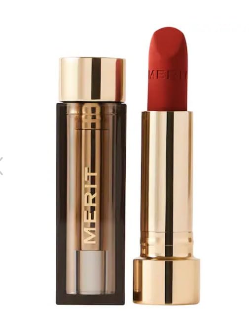 Merit Signature Lip Lightweight Matte Lipstick - 0.10 oz / 3 g (Vermillion (warm red), standard) Beauty & Personal Care Merit
