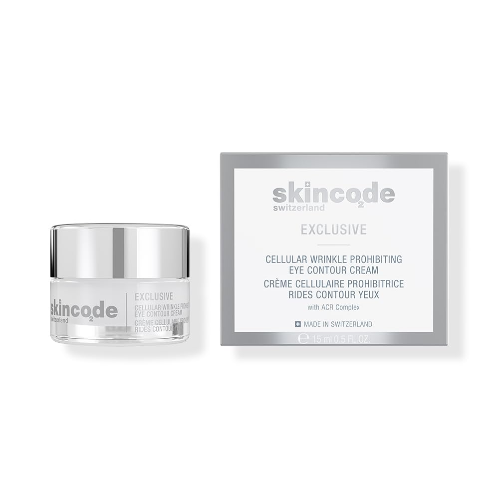 Skincode Exclusive Cellular Wrinkle Prohibiting Eye Contour cream - Anti-Aging Eye Cream - Ceramide Boost, Dark Circle Reducer & Puffiness Relief