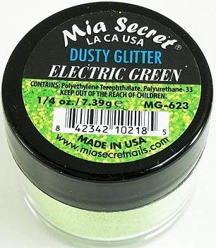 Mia Secret Dusty Glitter Collection - .25 oz (Electric Green) Beauty & Personal Care Mia Secret