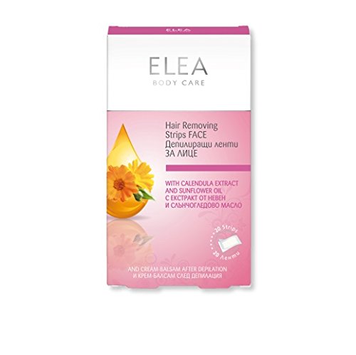 Hair Removing Strips for Face with Calendula Extract and Sunflower Oil Elea - 20 pcs + Calming Balm 15 g. / 0.5 oz. Beauty and Personal Care Elea