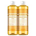 Dr. Bronner's Pure-Castile Magic Liquid Soap (Citrus, 16 Ounce, 2-Pack)- Made with Regenerative Organic Certified Oils, 18-in1 Uses: Face, Hair, Hand Beauty & Personal Care Dr. Bronner's