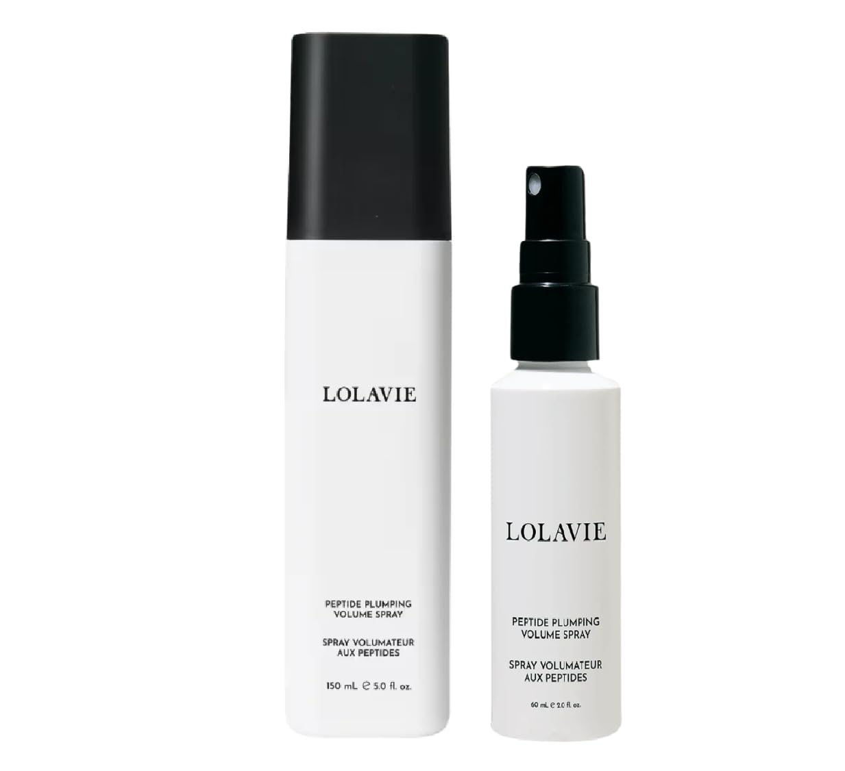 LolaVie Peptide Plumping Volume Spray Duo - Full Size 5 Fl. Oz & Travel Size 2 Fl. Oz Beauty & Personal Care LolaVie