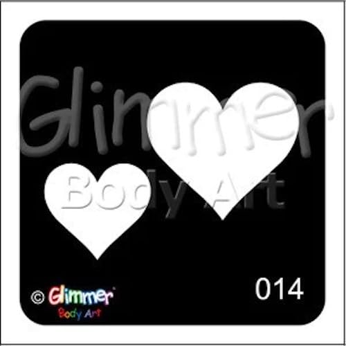 GLIMMER Body Art Hearts, Hugs & Kisses Glitter Tattoo Kit | Unleash Your Creativity with Glittery Fun! Beauty & Personal Care Glimmer Body Art
