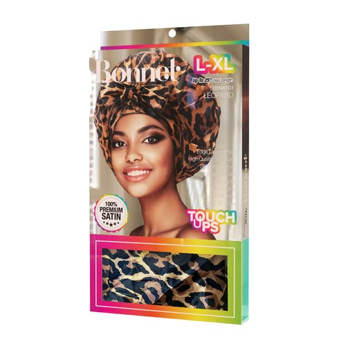 TouchUps Premium 100% Satin Hair Bonnet Sleeping Silky Soft Adjustable Styling Wrap Bonnet All Types Maintain Natural Health Beauty and Personal Care TouchUps