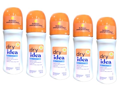 Dry Idea Fresh Linen Roll-On Antiperspirant Deodorant Fresh Linen 3.25 Ounce (Pack of 5) Beauty and Personal Care Dry Idea