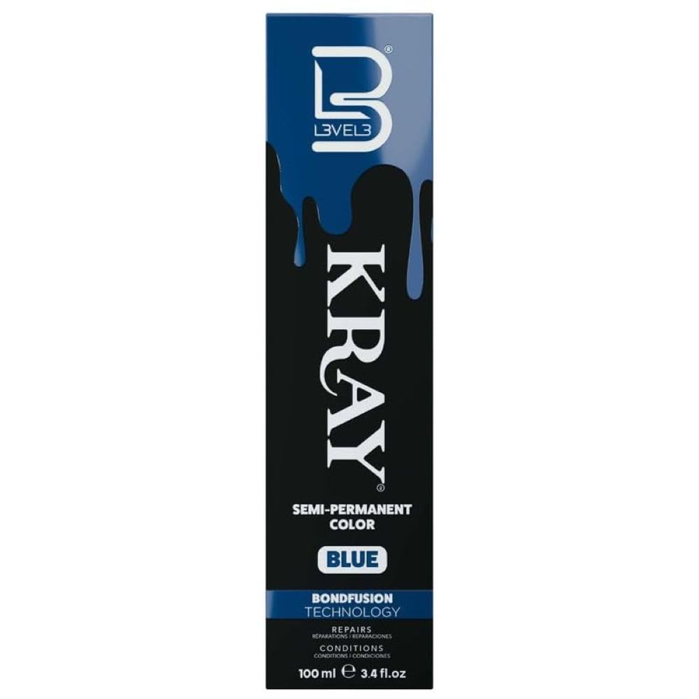 L3 - Level 3 Kray Semi Permanent Hair Color - Semi Permanent Hair Dye with Aloe Vera - Blue Beauty & Personal Care L3