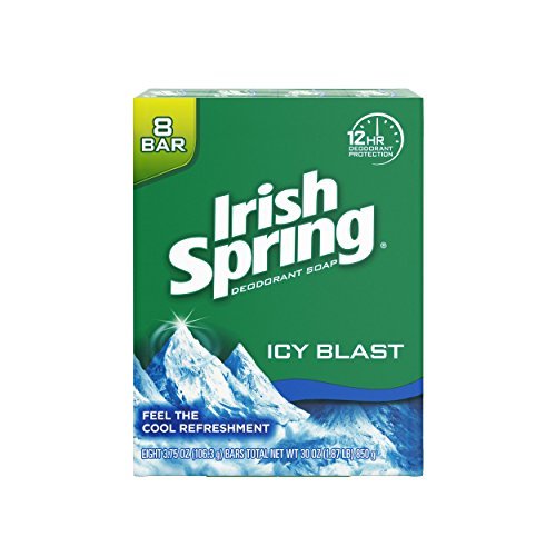 Irish Spring Icyblast Cool Refreshment Deodorant Soap Unisex Soap, 8 Count (Pack of 5) Beauty & Personal Care Irish Spring