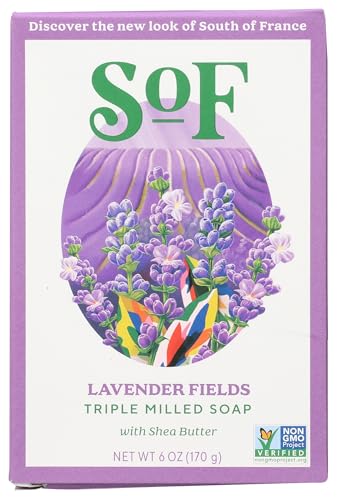 South Of France, Soap Bar Lavender Fields, 6 Ounce Beauty & Personal Care South Of France