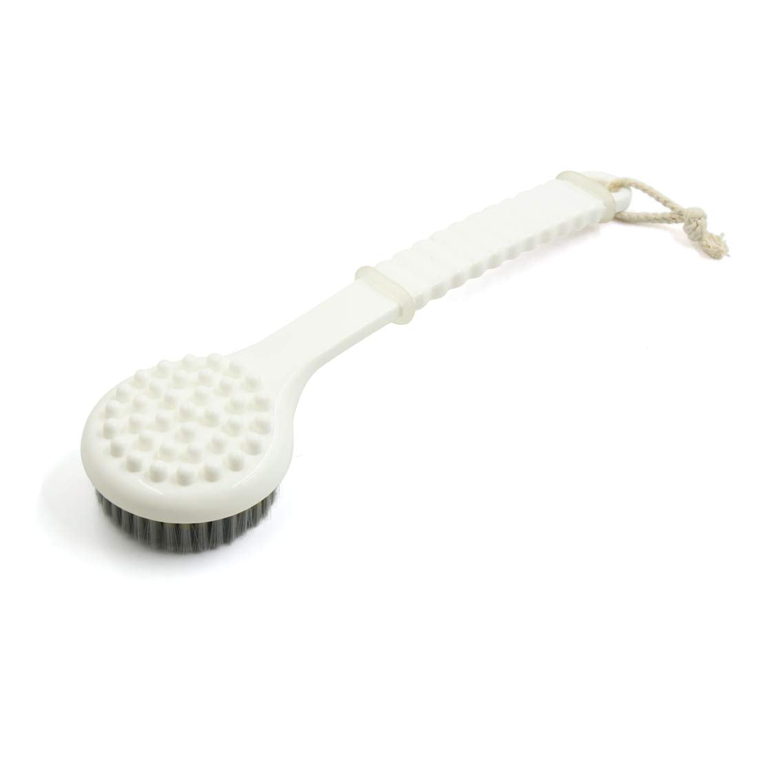 Ruilogod White Gray Soft Bristle Good Performance Handle Body Brush Shower Scrubber 12.2inch (id: ab8 1e9 3ca 574 542 Beauty and Personal Care Ruilogod