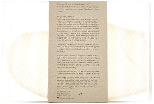 Unisex SUPRACOR Stimulite Bath Mitt (Gold/White) Beauty & Personal Care Supracor