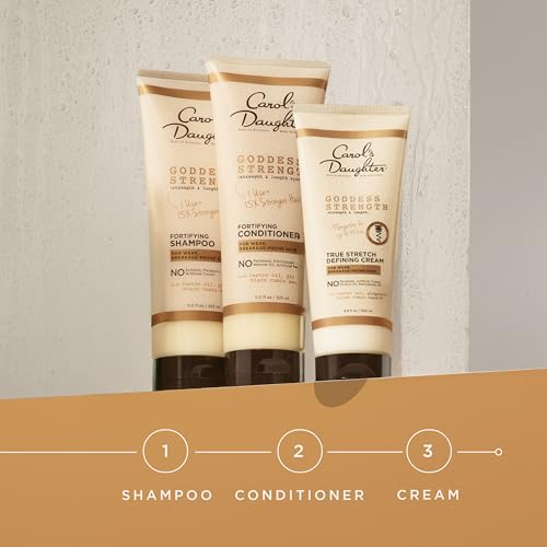 Carol's Daughter Goddess Strength True Stretch Defining Hair Cream For Waves, Coils and Curls, Curl Defining Cream with Castor Oil, 6.8 Fl Oz Beauty & Personal Care Carol's Daughter