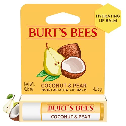 Burt's Bees Coconut and Pear Lip Balm, Lip Moisturizer With Responsibly Sourced Beeswax, Tint-Free, Natural Conditioning Lip Treatment, 1 Tube, 0.15 Beauty & Personal Care Burt's Bees