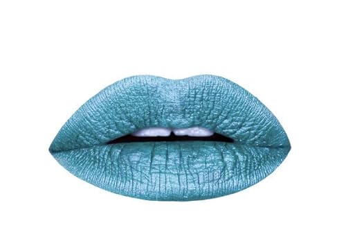 Aromi Teal Blue Metallic Liquid Lipstick | Turquoise, Sea Foam Lip Color with Shimmery Finish, Vegan, Cruelty-free, Long-lasting, Smudge Proof (Arctic Beauty & Personal Care Aromi