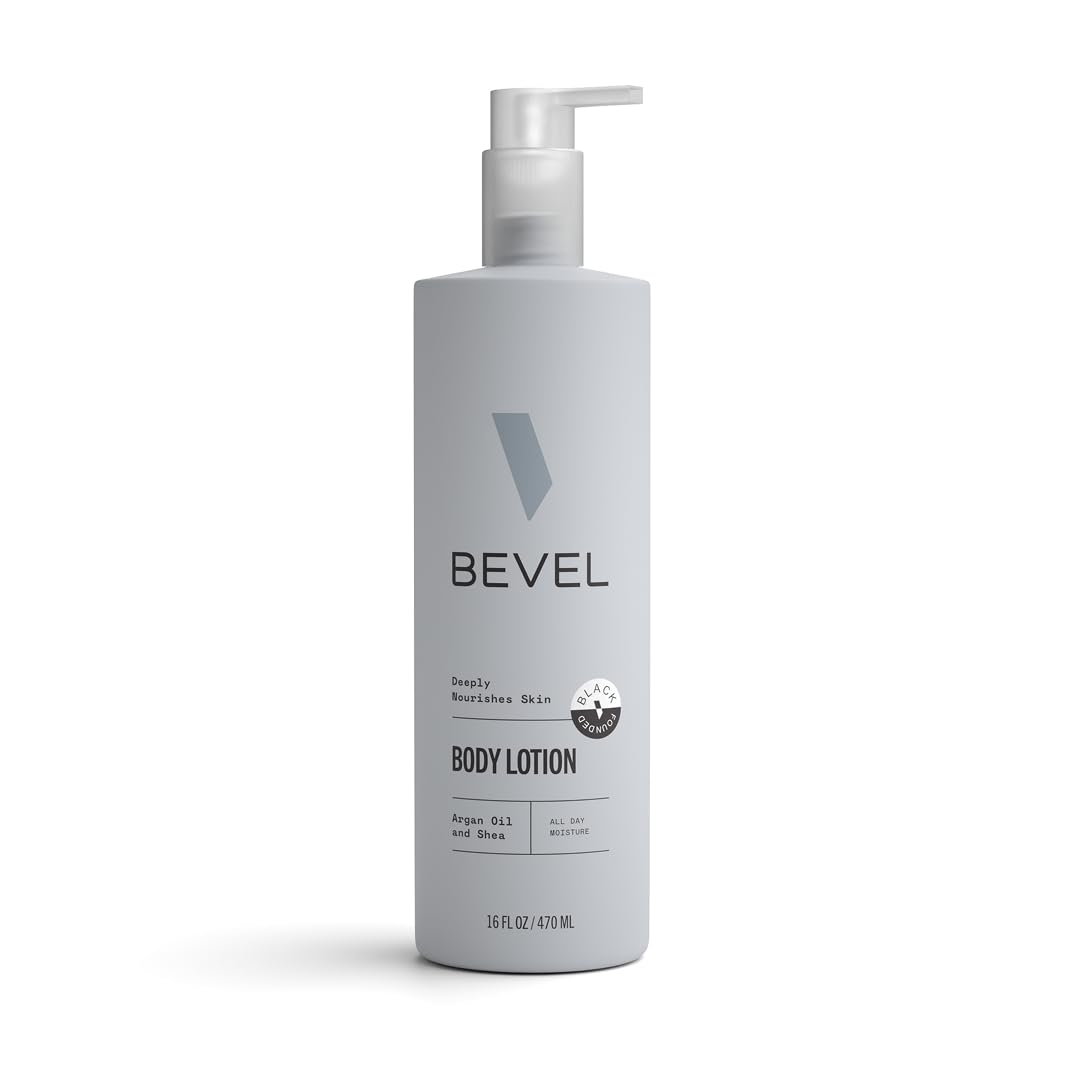 Bevel All Day Body Lotion for Men with Shea Butter and Argan Oil, Lightweight Formula Softens and Smoothes Skin, 16 Oz (Packaging May Vary) Beauty & Personal Care Bevel