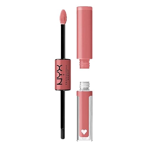 NYX PROFESSIONAL MAKEUP Shine Loud, Long-Lasting Liquid Lipstick with Clear Lip Gloss - Cash Flow (Light Dusty Rose) Beauty & Personal Care NYX PROFESSIONAL MAKEUP
