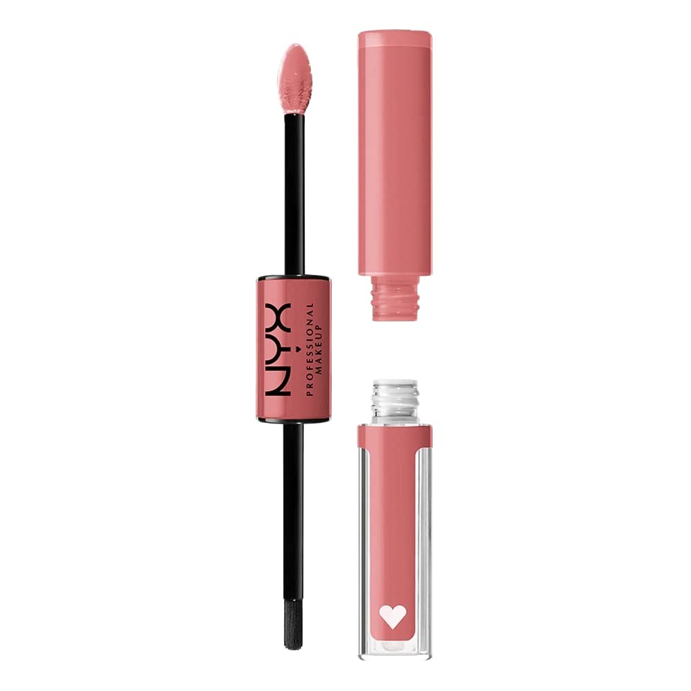 NYX PROFESSIONAL MAKEUP Shine Loud, Long-Lasting Liquid Lipstick with Clear Lip Gloss - Cash Flow (Light Dusty Rose) Beauty & Personal Care NYX PROFESSIONAL MAKEUP