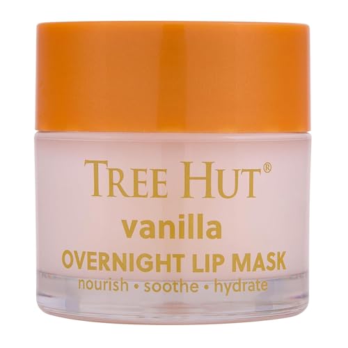 Tree Hut Vanilla Overnight Lip Mask, Hydrating & Moisturizing Lip Treatment with Shea Butter, Vitamin E, Nourishing Lip Care for Soft, Smooth Lips Beauty and Personal Care Tree Hut