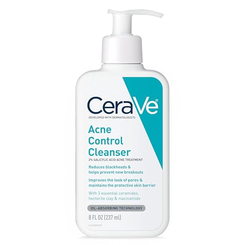 CeraVe Acne Treatment Face Wash, Salicylic Acid Cleanser with Purifying Clay, Niacinamide, and Ceramides, Pore Control and Blackhead Remover, 8 Ounce Beauty and Personal Care CeraVe Default Title