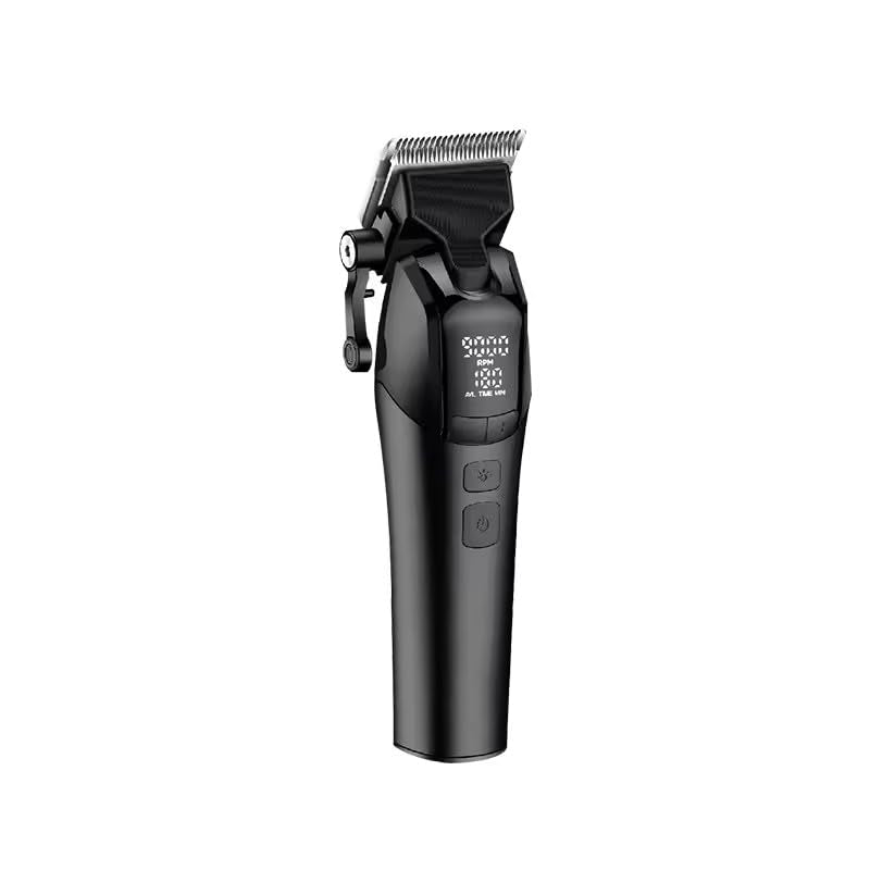 QDKVTNDJZ Professional Hair Clippers for Men, DLC Blade Electric Barber with LED Display Wireless USB Rechargeable Trimmer with 10 Guide Combs Beauty and Personal Care QDKVTNDJZ