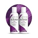 Adore Semi Permanent Hair Color (114 Violet Gem) (2 Pack) | Vegan & Cruelty-Free Purple Hair Dye | No Ammonia, No Peroxide, No Alcohol | 4 Fl Oz Beauty & Personal Care Adore