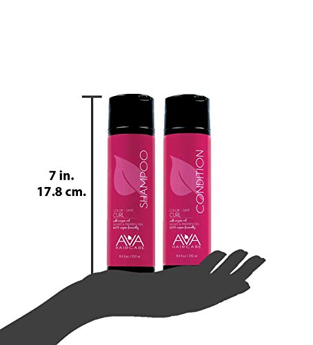Ava Haircare - Curl Shampoo And Conditioner - Vegan, Sulphate Free, Paraben Free, Cruelty Free - Argan Oil Shampoo and Conditioner (Set of 2, 8.4oz Beauty & Personal Care Ava Haircare