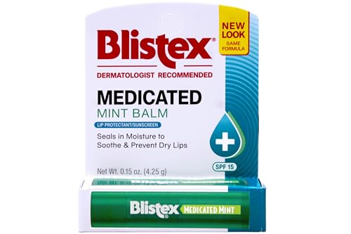 Blistex Medicated Mint Balm SPF 15 0.15 oz (Pack of 9) Beauty and Personal Care Blistex