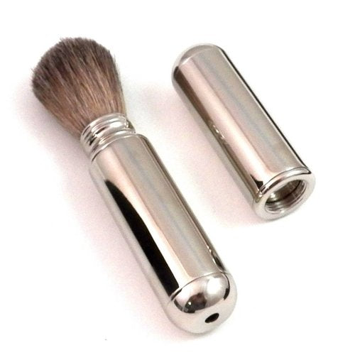 Bey-Berk Adam Travel Shaving Set, 2-Piece Razor and Pure Badger Brush with Black Canvas Case, Chrome Plated, Compatible with Mach 3 Blades, Men’s Beauty and Personal Care Bey-Berk