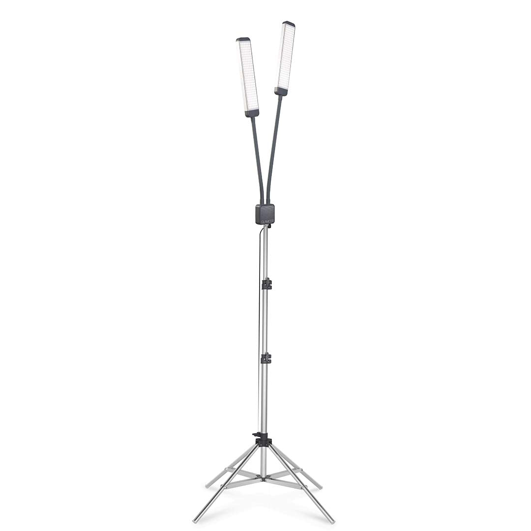 GLAMCOR Revolution X Portable LED Lighting Kit for Makeup Artist, Esthetician and Tattoo Artist | HD 5600K Lighting | Dual-Length arms for Precise Beauty & Personal Care GLAMCOR