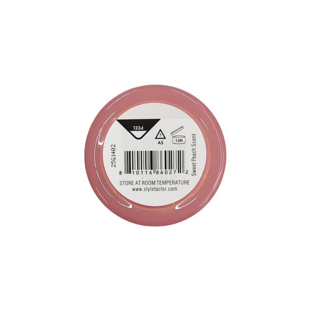 Style Factor EDGEBOOSTER Strong Hold Water-Based Pomade 0.85 Oz Mini Travel Size (0.85 Fl Oz (Pack of 1), Sweet Peach) Beauty & Personal Care Style Factor