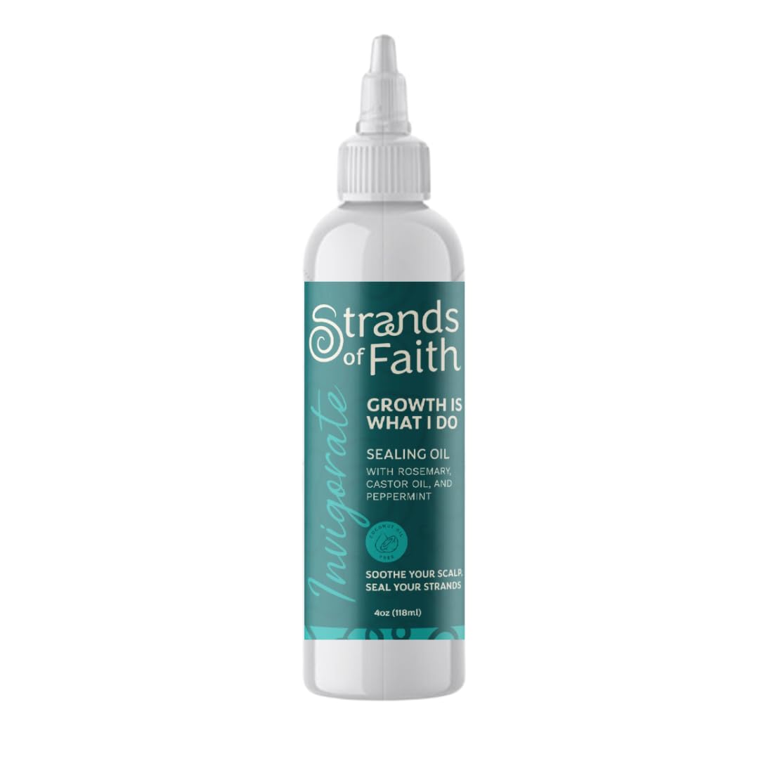 Strands of Faith Natural Stimulating Sealing Oil with Peppermint Essential Oil | Hydrates, Moisturizes and Revitalizes to Healthy Hair Beauty & Personal Care Strands of Faith