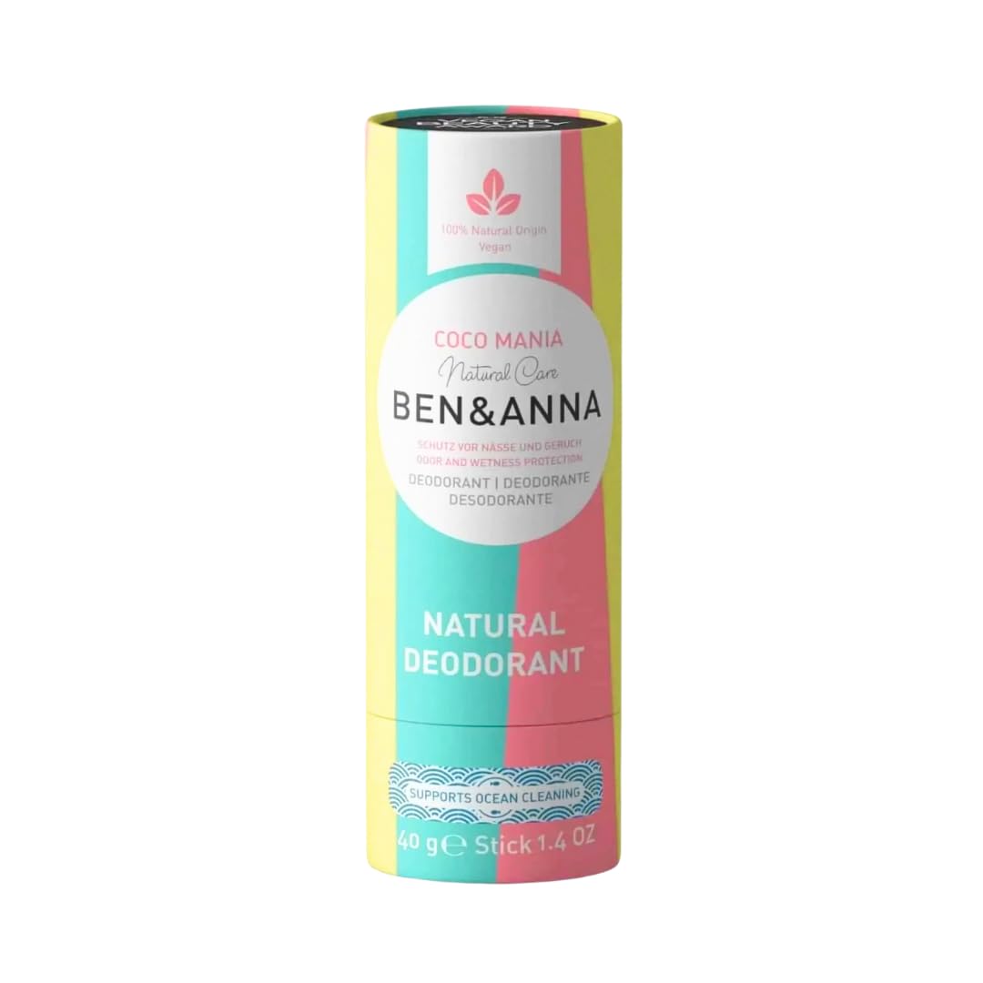 Ben & Anna Soda Deodorant Paper Tube - Coco Mania 1.41 oz Beauty and Personal Care Ben & Anna