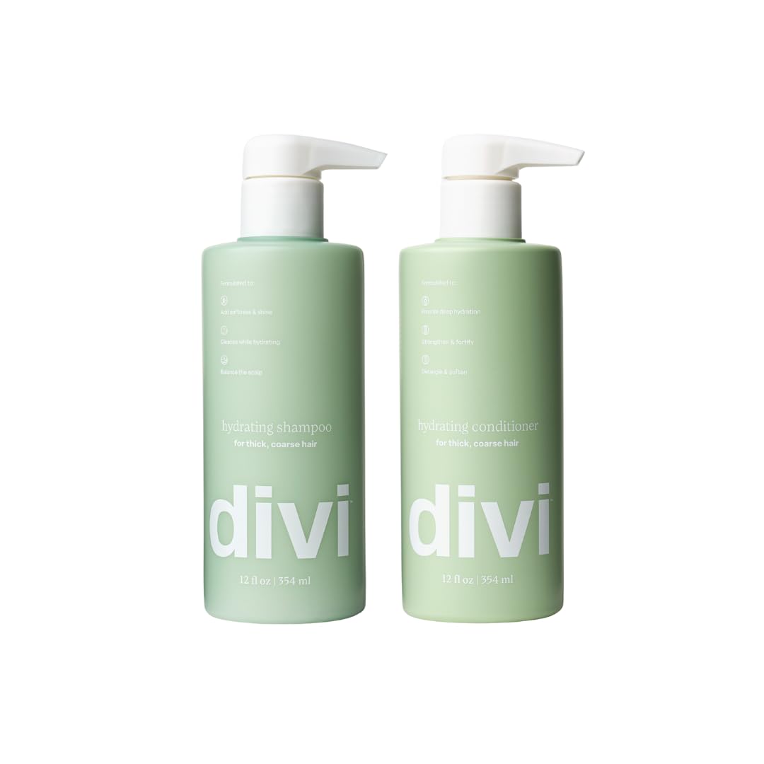 Divi Hydrating Shampoo and Conditioner Set for Women and Men - Gently Cleanses, Removes Scalp Buildup, Hydrates, and Nourishes Hair, Strengthens All Beauty & Personal Care Divi