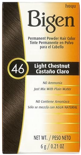 Bigen Permanent Powder Hair Color 46 Light Chestnut 1 ea (Pack of 8) Beauty & Personal Care Bigen