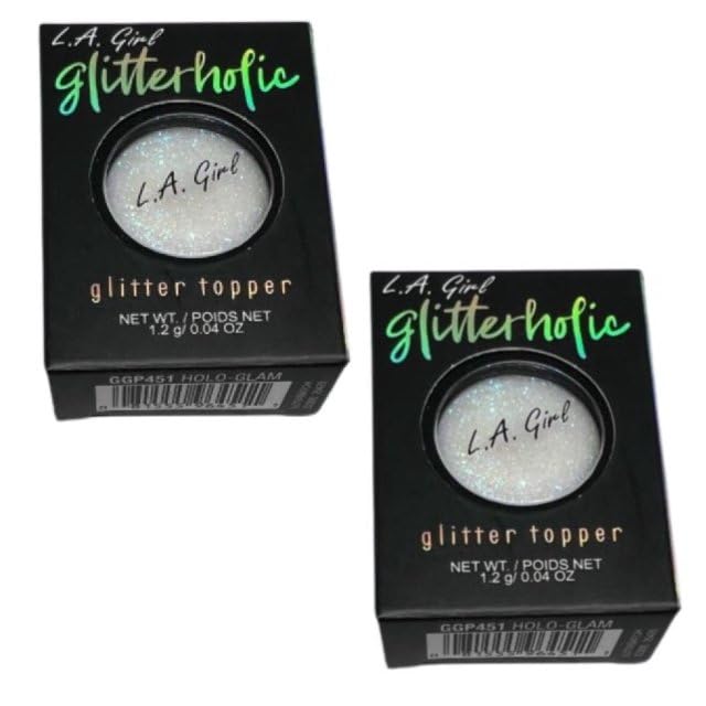 Pack of 2 L.A. Girl Glitterholic Glitter Topper, Holo-Glam GGP451 Beauty & Personal Care L.A. Girl