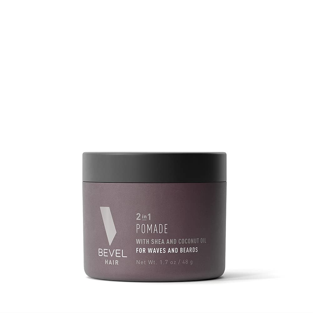 Beard Balm & Hair Pomade by Bevel with Coconut Oil and Shea Butter, Beard Care for Men, 1.7 oz (Packaging May Vary) Beauty & Personal Care Bevel