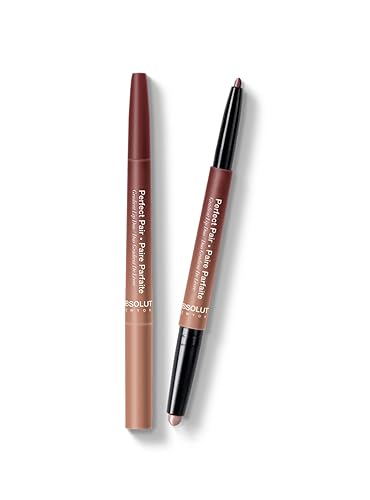 Absolute New York ALD01 Perfect Pair Lip Duo, Fuller and Poutier Lips, Deeper Shade For Lip Contouring, Satin Lipstick and Lip Liner Beauty & Personal Care Absolute New York