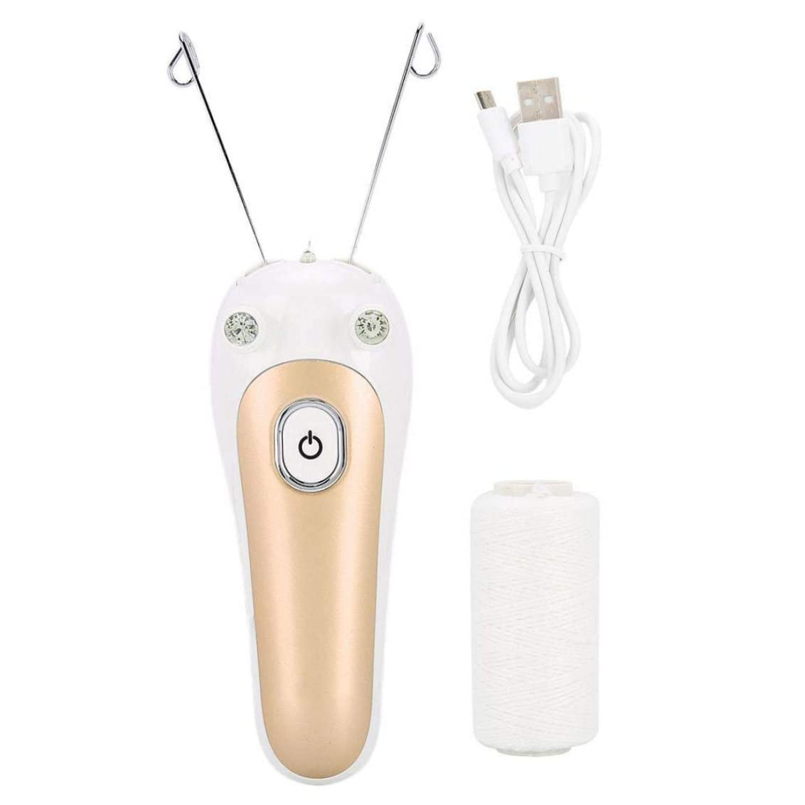 Electric Hair Remover Body Facial Threading Epilator with Cotton Thread Hair Shaver Golden. Beauty and Personal Care Eioflia