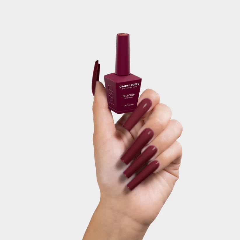 Chaun Legend UV Gel Nail Polish, 0.5 Ounce Long Lasting Salon Quality, Bubble Free Professional Manicures, Quick Dry High Shine, Ruby Riches LG5090