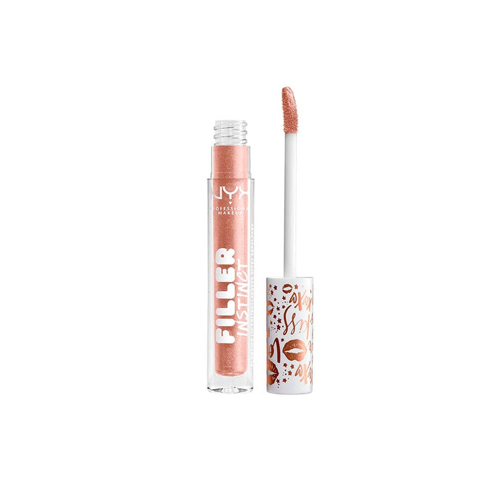 NYX PROFESSIONAL MAKEUP Filler Instinct Plumping Lip Polish, Lip Plumper Gloss - Brunch Drunk (Champagne) Beauty & Personal Care NYX PROFESSIONAL MAKEUP