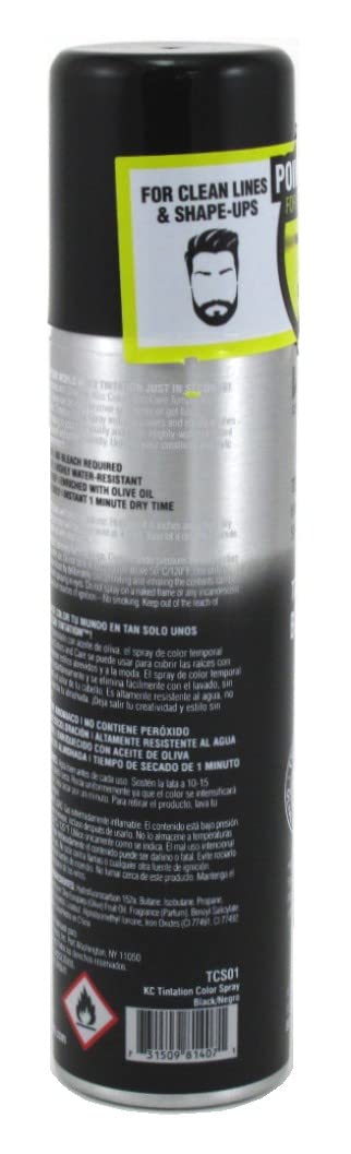 Kiss Tintation Temporary Color Spray Black 2.82 Ounce (Pack of 6) Beauty & Personal Care KISS