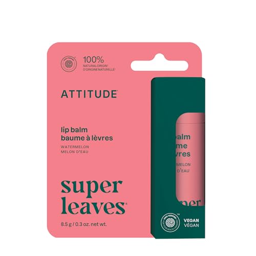 ATTITUDE Lip Balm, Natural Origin, Nourishes & Protects, Shea Butter, Coconut & Castor Oils, EWG Verified, For Dry Lips, Men and Women, Vegan Beauty and Personal Care BIO SPECTRA ATTITUDE