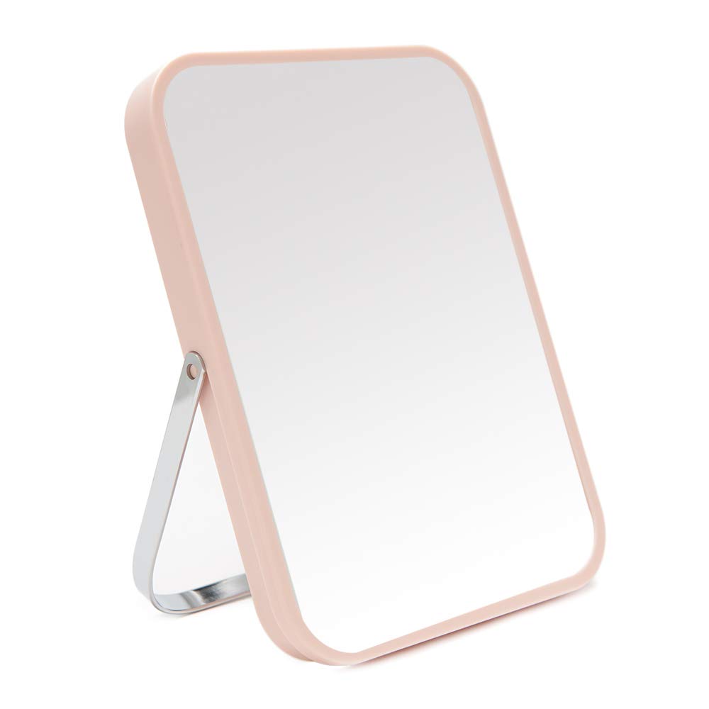 YEAKE Table Desk Vanity Makeup Mirror,8-Inch Portable Folding Mirror with Metal Stand 90°Adjustable Rotation Tavel Make Up Mirror Hanging Bathroom Beauty & Personal Care YEAKE