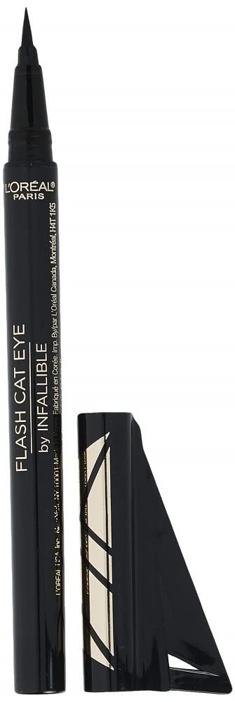 L'Oreal Paris Makeup Infallible Flash Cat Eye Waterproof Liquid Eyeliner, Black, 0.44 oz. Beauty & Personal Care L'Oreal Paris