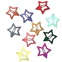 Duehut HLLMX 20 PCS Barrettes For Girls, Women, Toddlers Kids Colorful Hair Barrette Cute Lovely Metal Hair Snap Clips Fashion Stars Barrettes Beauty & Personal Care Duehut