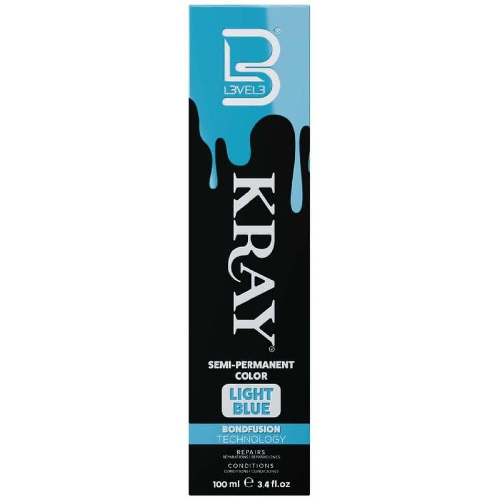 L3 - Level 3 Kray Semi Permanent Hair Color - Semi Permanent Hair Dye with Aloe Vera - Light Blue Beauty & Personal Care L3
