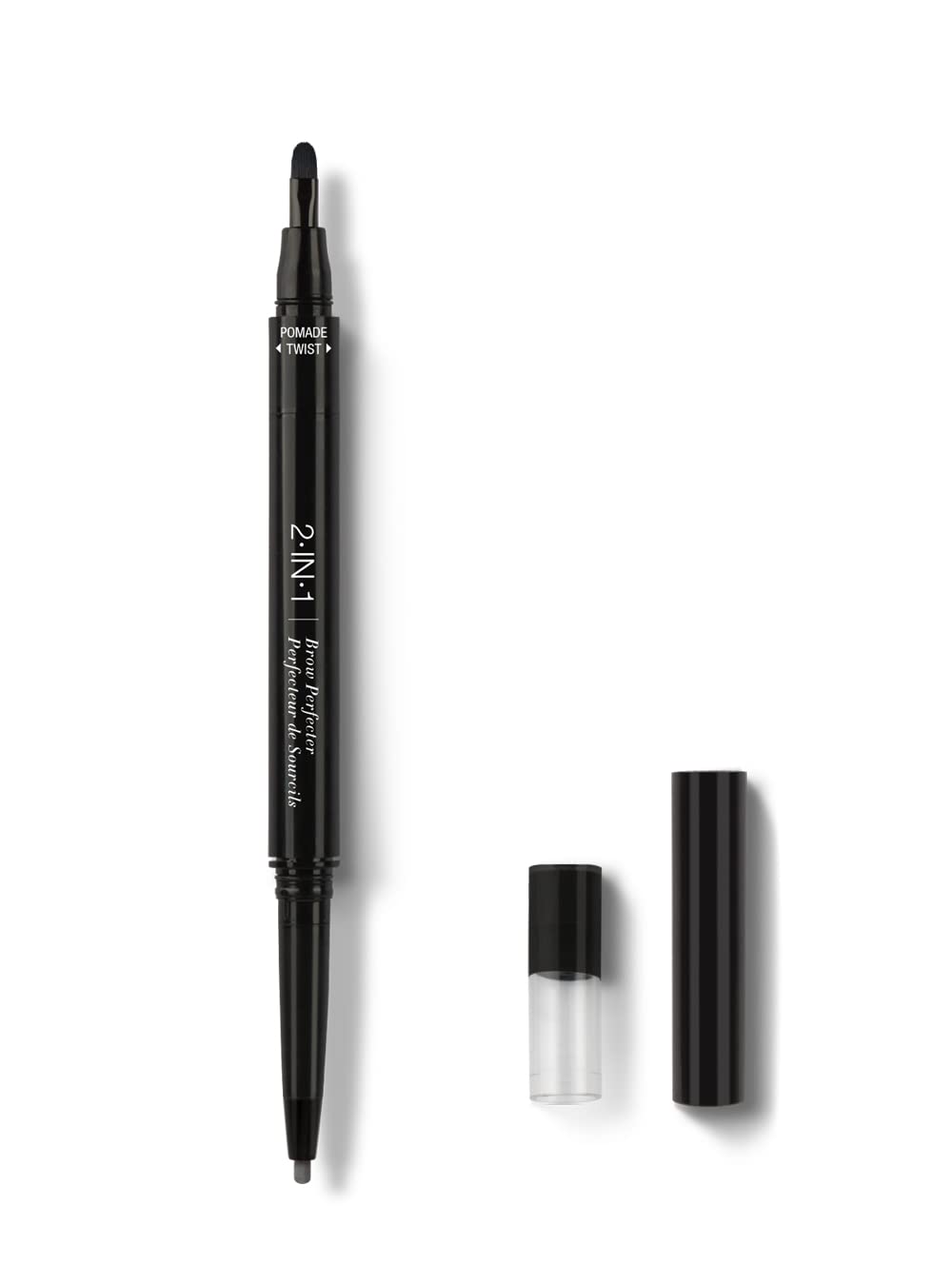 Absolute New York 2-in-1 Brow Perfecter, Dual-Ended Eyebrow Tool, Pencil and Pomade (AEBD01 Natural Ebony) Beauty & Personal Care Absolute New York