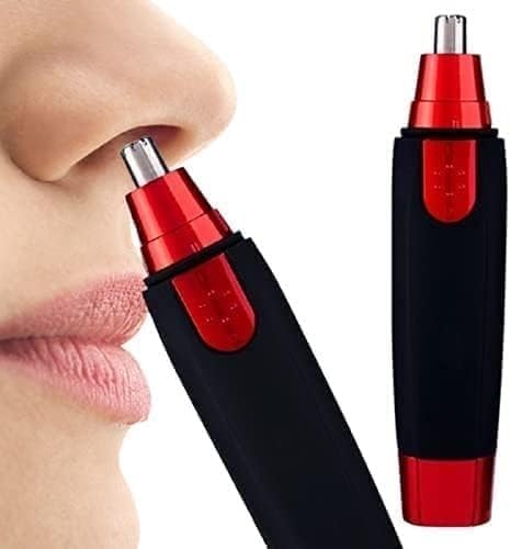 QERMXYRI Ear and Nose Hair Trimmer with - Electric Eyebrow Trimmer and Facial Hair Removal Transparent Dust Cover & Washable Stainless Steel Blade Beauty and Personal Care QERMXYRI