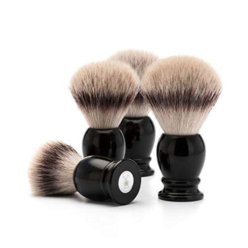 MÜHLE Classic Black Large Silvertip Fiber Shaving Brush - Synthetic Luxury Shave Brush for Men, Rich Lather Beauty and Personal Care MÜHLE