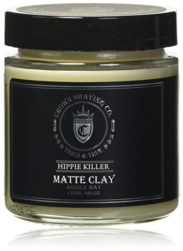 Crown Shaving Hippie Killer Matte Styling Clay , 120 milliliters/4 ounces Beauty & Personal Care Crown Shaving Co.