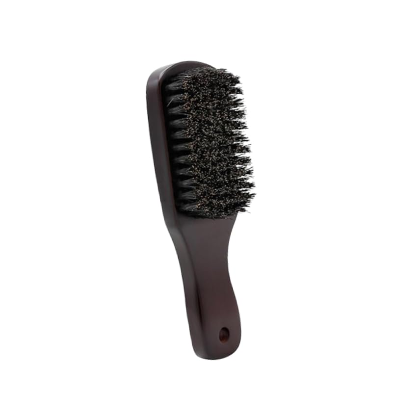 Healeved Beard Brush for Men Natural Bristle Small Portable Beard Comb Mustache Brush Gentle on Skin 6.29In Handle for Grooming and Shaping Beauty and Personal Care Healeved